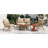 Bohemia-Inspired 4-Person Outdoor Seating Group With Removable Cushions, Conversation Patio Set With Wood Tabletop