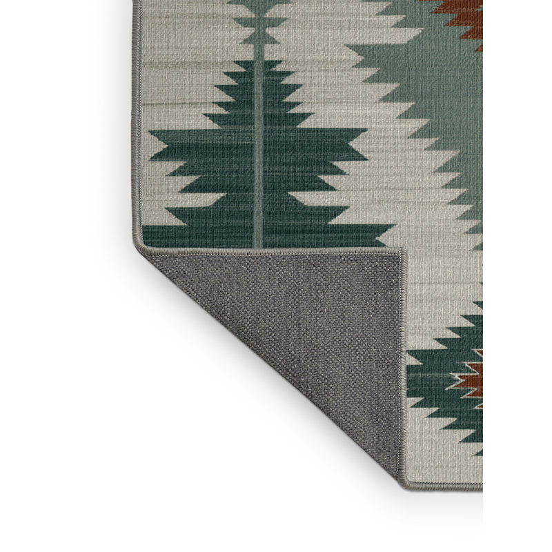 Washable Sagebrush Southwestern Area Rug, Round 8'