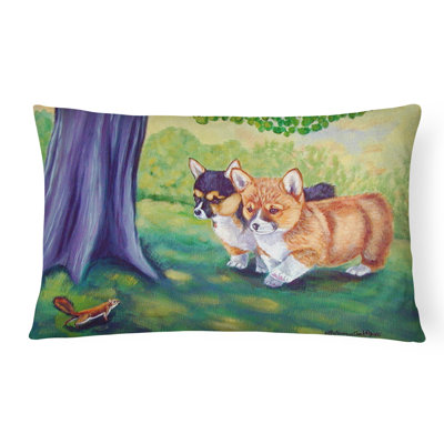 Coussin lombaire vert corgi