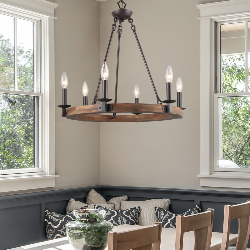 Laurel Foundry Modern Farmhouse Houghtaling 6 - Light Dimmable ...