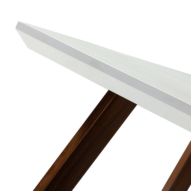 Axia Mid-century Modern Iron Rectangle Dining Table with Square optional, 30" H x 35.40" W x 35.40" L