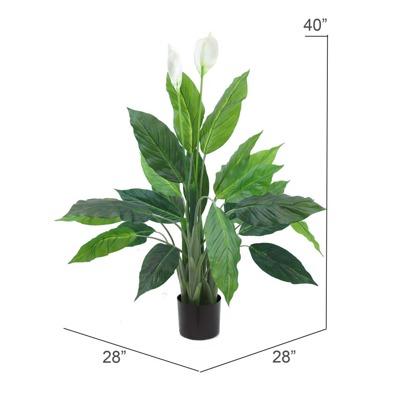 40 " H Faux Plant in Plastic Pot Liner