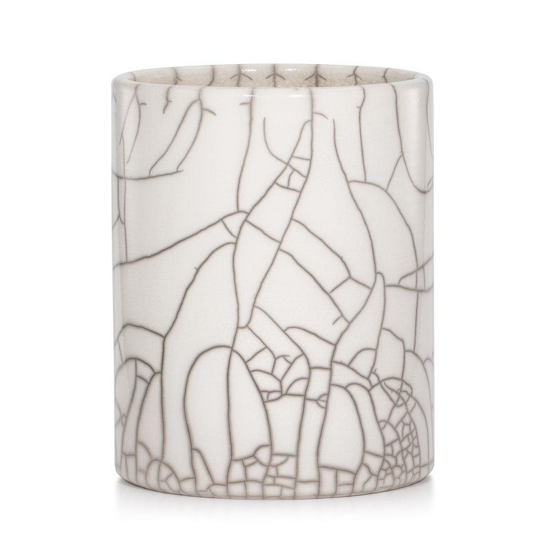 Raku Crackle Waste Basket