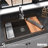 Karran Quartz 33'' X 22'' Single Bowl Drop-in Workstation Kitchen Sink-62374431
