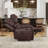  Modern and Upholstered Vegan Leather Power Reclining Sofa with USB Charge Port-2020501681