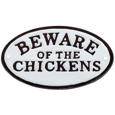  Beware Of The Chickens Hanging Decor