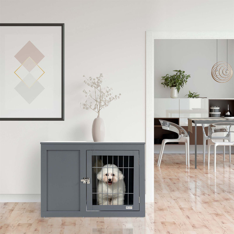 Pet Crate with 2 Doors, Gray