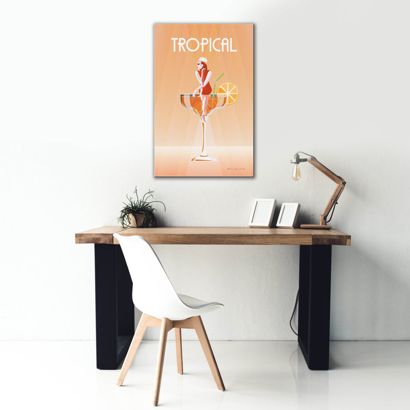 "Epic Graffiti" Tropical Drink "par Omar Escalante, art mural sur toile, H 40 po x l 26 po