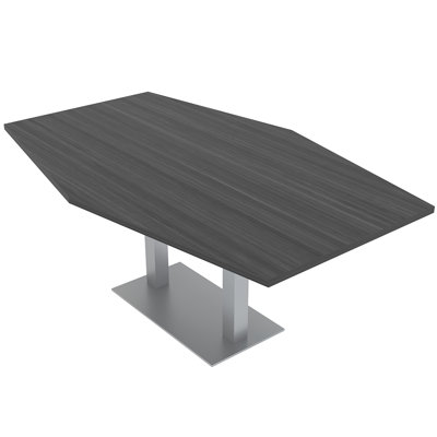 Hexagon Conference Room Table Square Metal Base