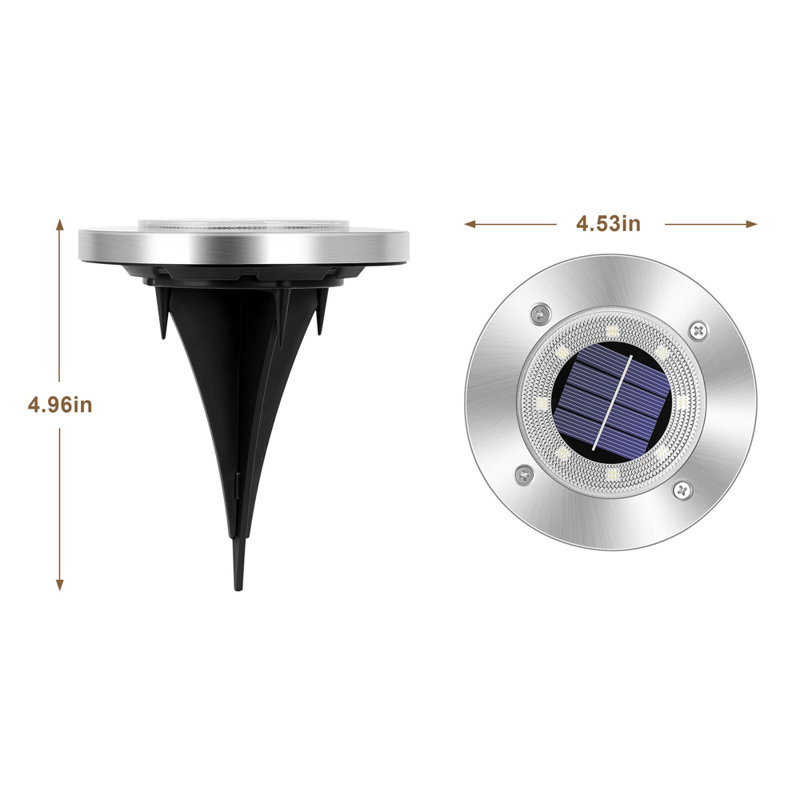 Silver Solar Powered Pathway Light