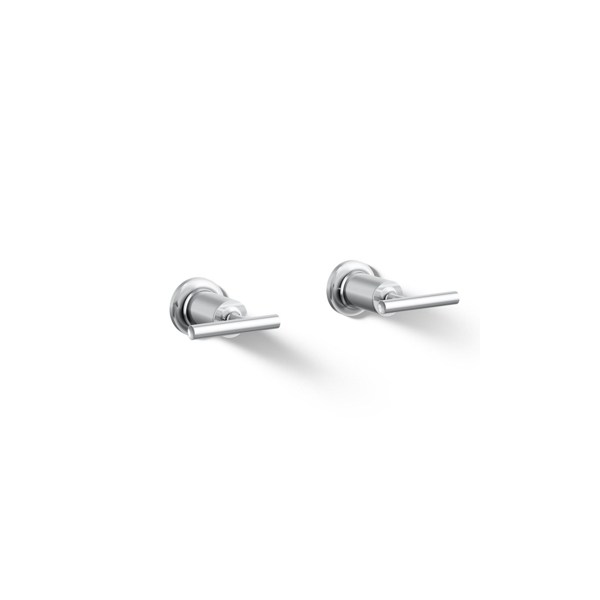 Purist Deck- or Wall-Mount High-Flow Bath Trim with Lever Handles, Polished Chrome