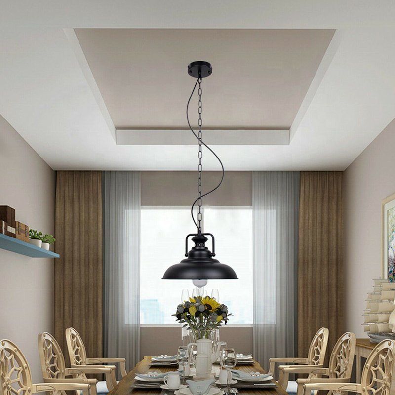 Lacluta 1 - Light Black Dome Pendant
