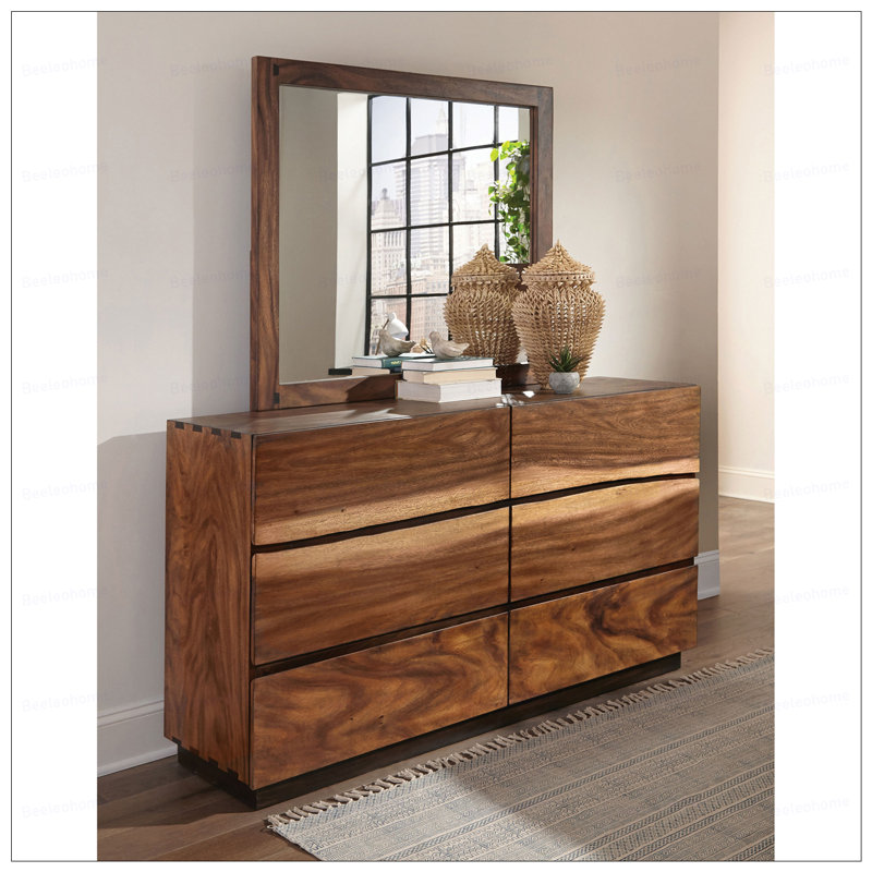 Commode 6 tiroirs avec miroir