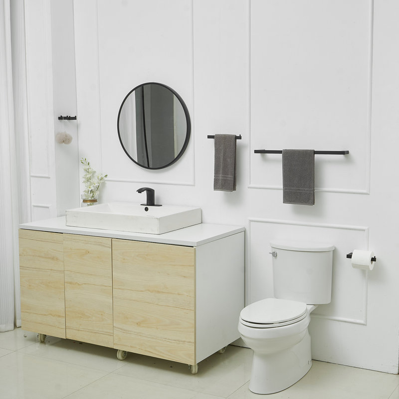 1 5 - Piece Bathroom Hardware Set, Matte Black