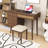 Makeup Vanity Desk with LED Flip-Top Mirror, Stool, 3 Drawers & 10 Compartments