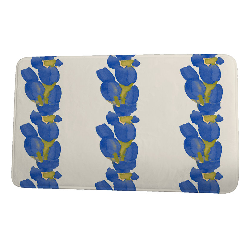 Luedtke Non-Slip Bath Mat, 17" W x 24" L, Blue