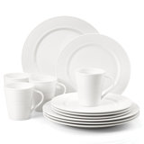 Lenox Tin Can Alley Seven Degree 12 Piece Bone China Dinnerware Set, Service for 4