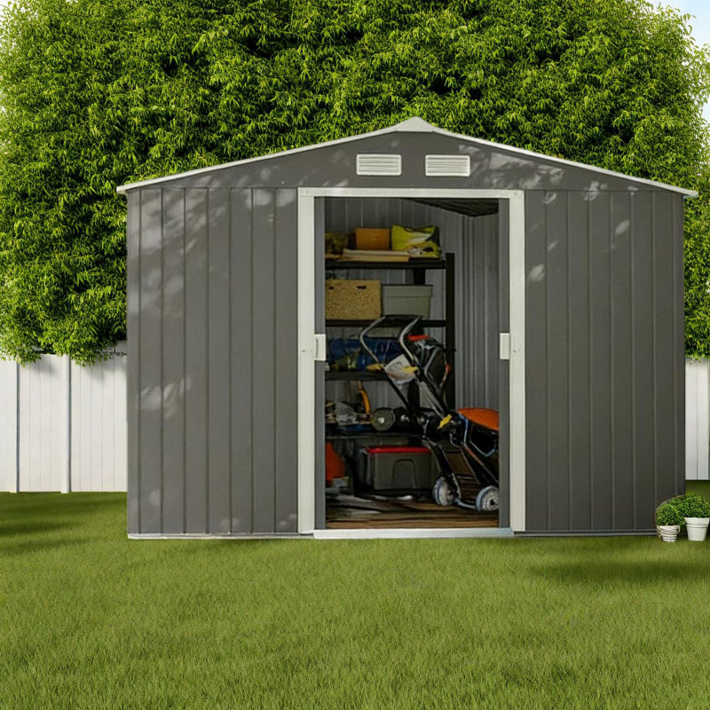 Spacious Steel Storage Sheds, Modern Design Outdoor Use