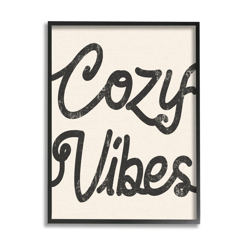 Cadre texturé Cozy Vibes, Cadre noir, L 11 po x H 14 po