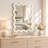 Modern Wavy Solid Wood Framed Wall Mirror for Bedroom, Entryway and Vanity-965324162-965324165