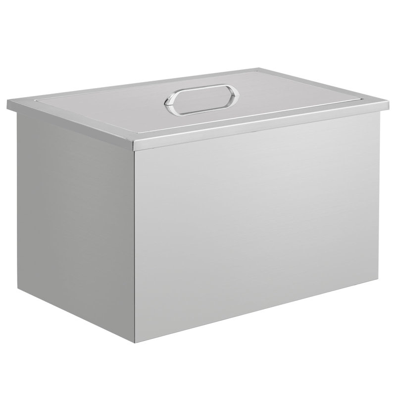 Boîte à glaçons à poser, barre à glaçons pour cuisine d'extérieur, refroidisseur à glaçons en acier inoxydable, bac à glaçons commercial