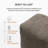 Marta 20" Mocha Grid Upholstered Pouf Ottoman-117292674