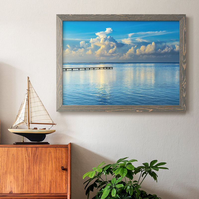 Sunrise Dock, reproduction d'art sur toile, Gris, H 28 po x l 42 po x P 1,5 po