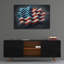  «American Flag Paint Splash Style» par Rey Klimt, art mural en verre acrylique, 24 po x 16 po-1973858511