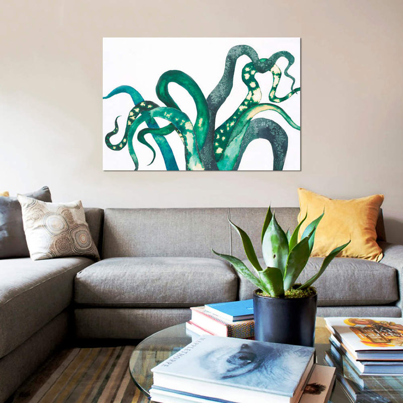 « octo jambes » par laura van horne, impression sur toile, H 12 po x l 18 po x P 1,5 po, Toile tendue, Pas de tapis