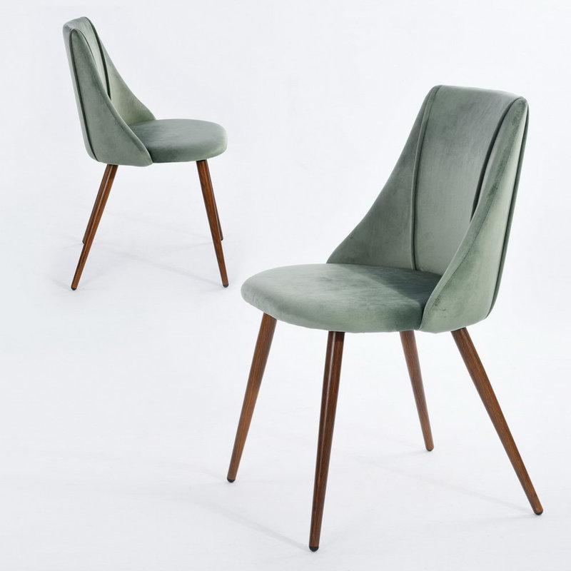 Amaia 47cm H Velvet Upholstered Side Chair