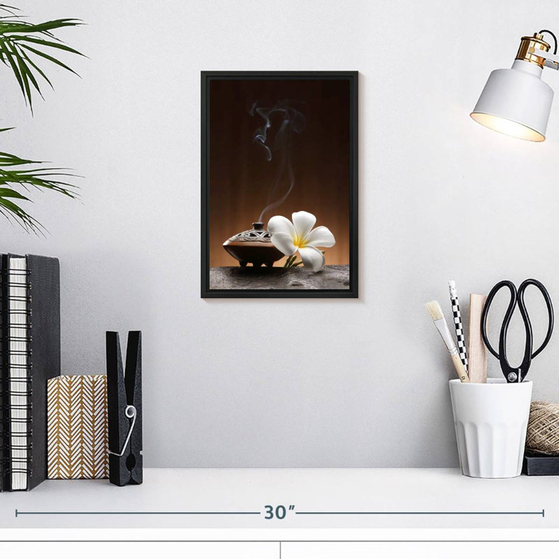 Spa encens aromathérapie, 9 po x 13 po, Cadre flottant noir