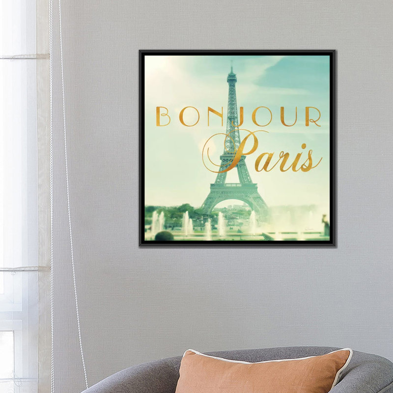 Impression sur toile tendue, impression sur toile tendue, H 18 po x l 18 po x P 1,5 po, Toile avec cadre noir, Pas de tapis