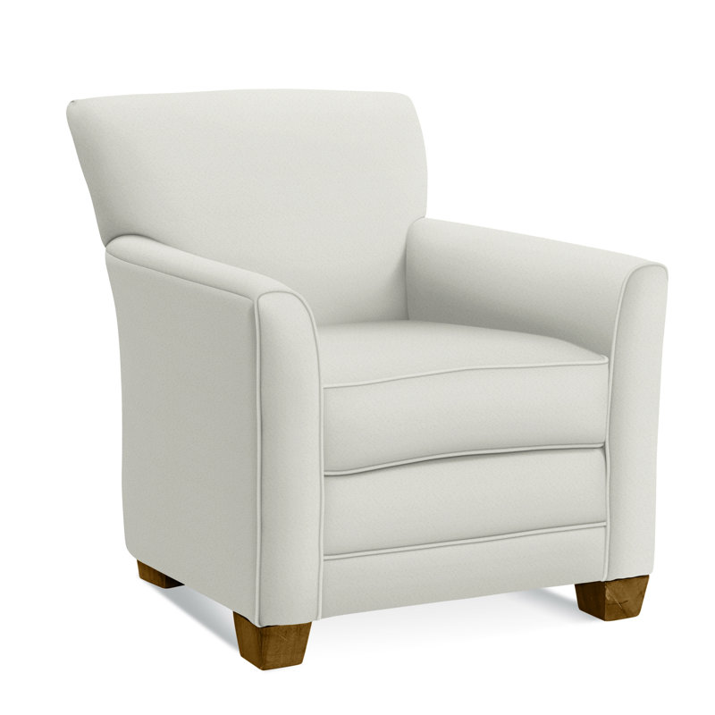 Buckley Upholstered Armchair, Gray Sugar Performance; 0863-84, Havana Finish