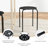 Ashar 17.5'' H Portable Plastic Stack Stools with Metal Frame Stool-1039426219