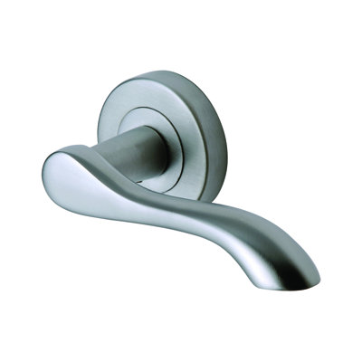 Heritage Brass Sorrento Door Handle Lever Latch on Round Rose Aurora Design