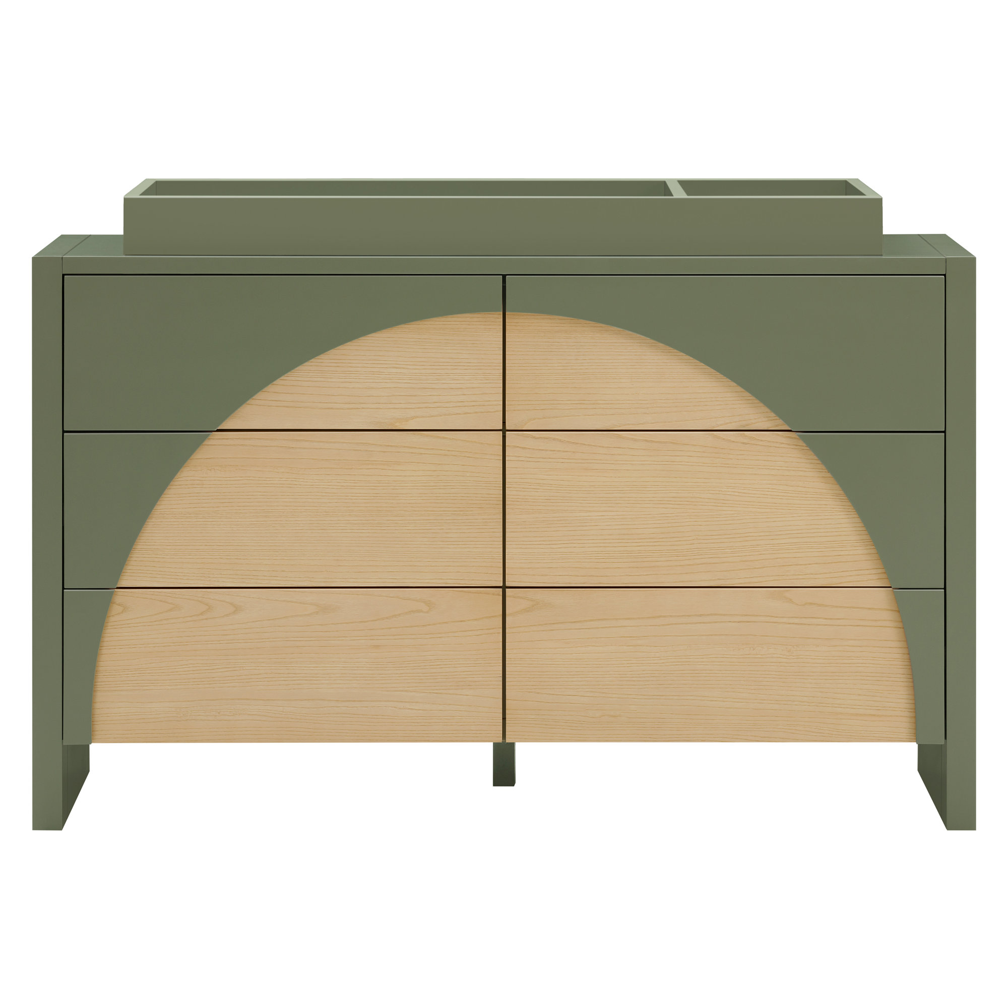 Moab 6-Drawer Assembled Dresser, Olive/Ash
