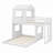 Bunk Bed With Playhouse, Farmhouse, Ladder And Guardrails-797272952