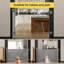 Cyrgalis Wall Mounted Pet Gate Retractable Mesh Baby Gate-2097735293