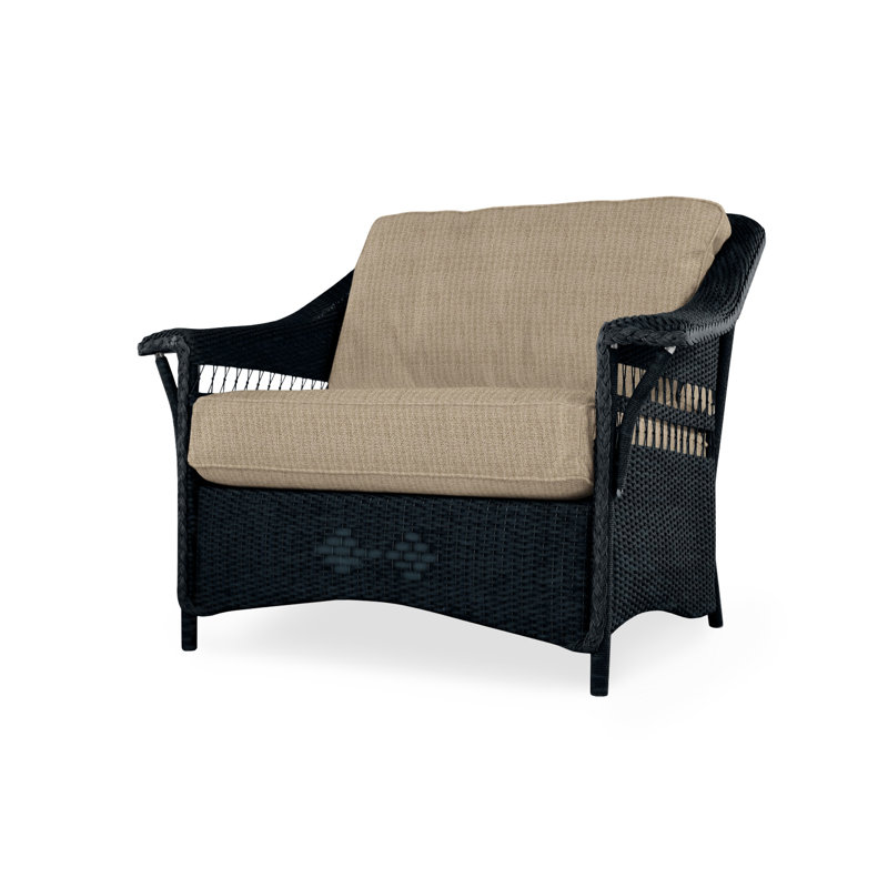 Nantucket Outdoor Lounge Chair, Ebony, Remy Cloud