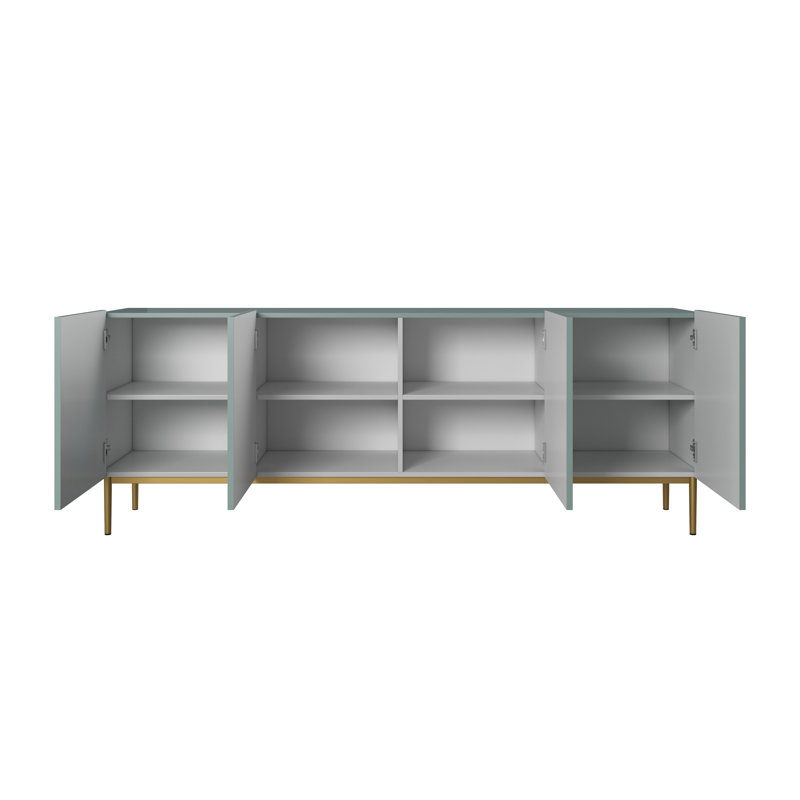 Sideboard 200 4D, Green/Gold