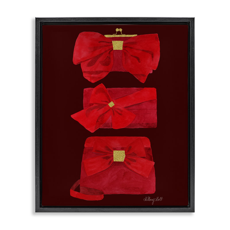Cadre flottant Ruby Red Clutches, conception de Hillary Holt, Cadre flottant noir de jais, H 21 po x l 17 po