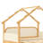 Twin Size Wood Treehouse Bed With Soft Cushion Rails,For Kids, Teens, White-1840949614