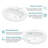 20" Oval White Ceramic Bathroom Sink Drop-In Vanity Basin with Integrated Overflow-127342869
