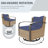 3-Pieces 2-Person Patio Swivel Wicker Seating Group with Cushions-1695258760