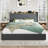 Modern Upholstered Bed With Charging Station & Storage Drawers, Velvet Wingback Headboard,Queen/Full/King Size-2091463790-2091463781