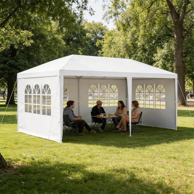 Gazebo Canopy Tent with 4 Removable Sidewalls & Carry Bag Heavy Duty Metal Frame Portable Party Tent Event Shelter for Camping Beach Party Wedding Festival Market