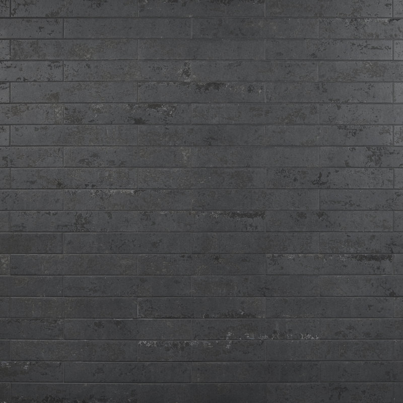 Ravina 2.4 in. x 14.56 in. Matte Porcelain Stone Look Subway Floor and Wall Tile (11.62 Sq.Ft. / Case), Black Gold