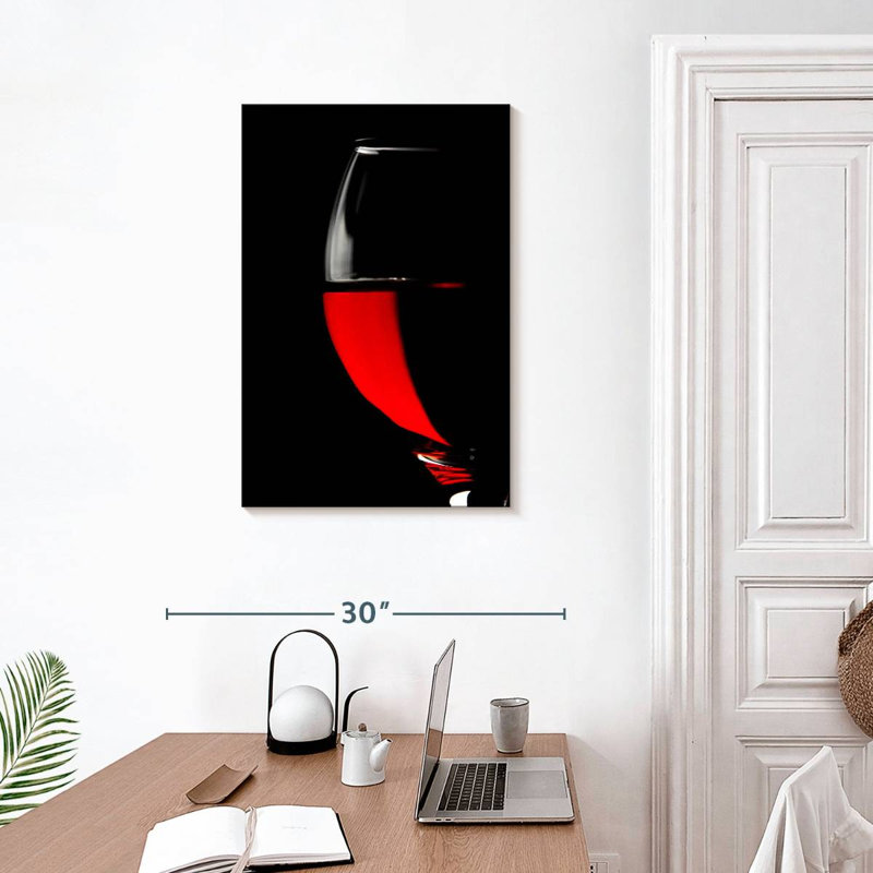 Yarlin Half Red Wine, 30" H x 20" W