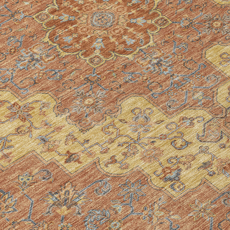 Tapis lavable à la machine intérieur / extérieur ACN2486, 3 pi x 5 pi, Paprika