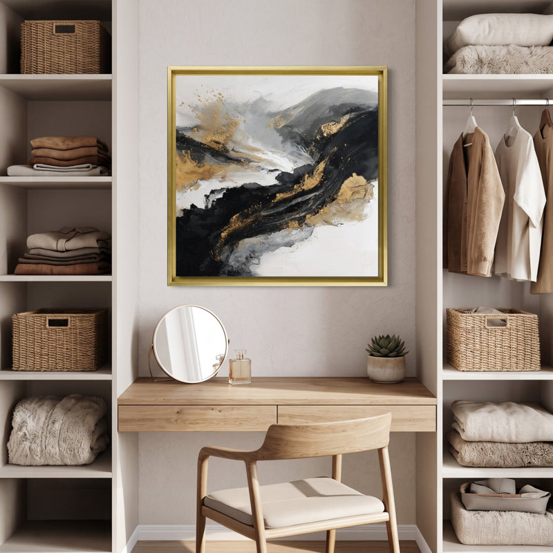 Gilded Surge, 26" H x 26" W